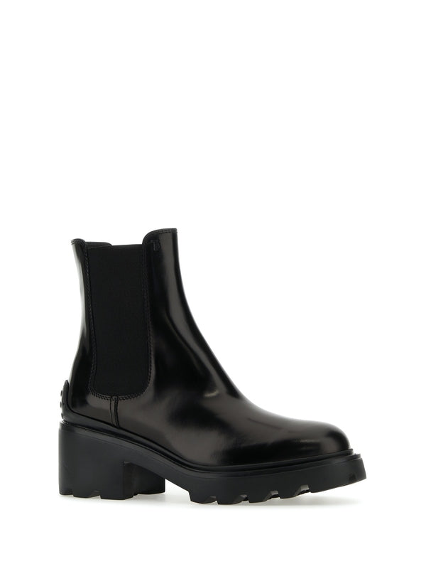 Black Leather Chelsea Boots