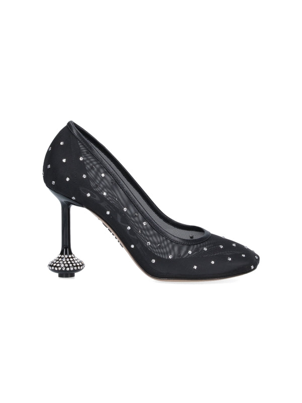 Toy Crystal Embellished Mesh Pumps