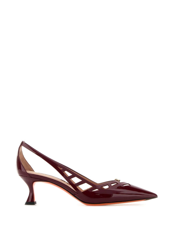 Santoni Burgundy Sandal Heels