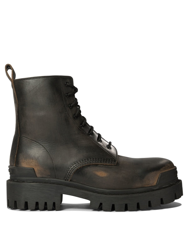 Strike Leather Lace Up Boots