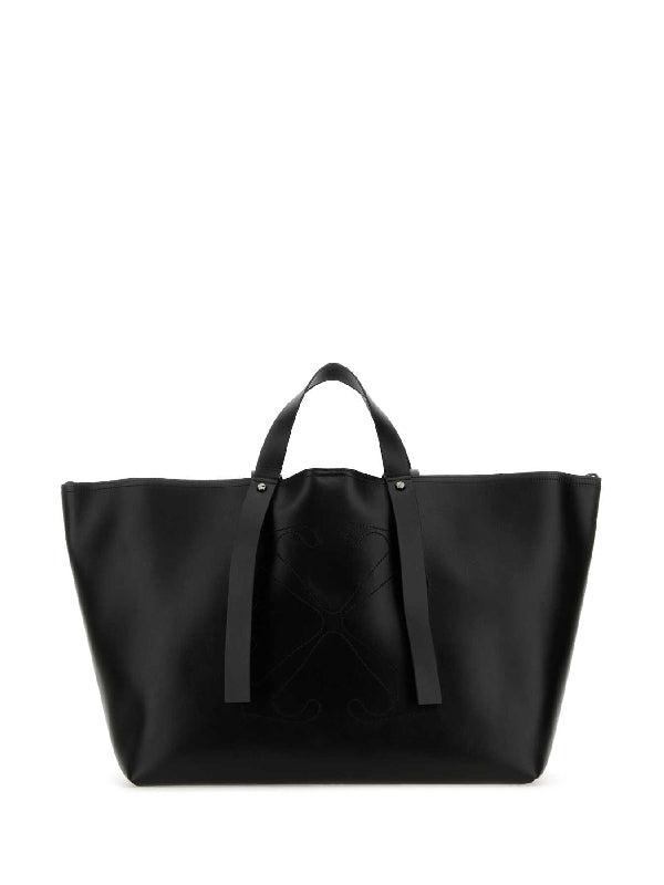 Day Off Logo Leather Tote Bag