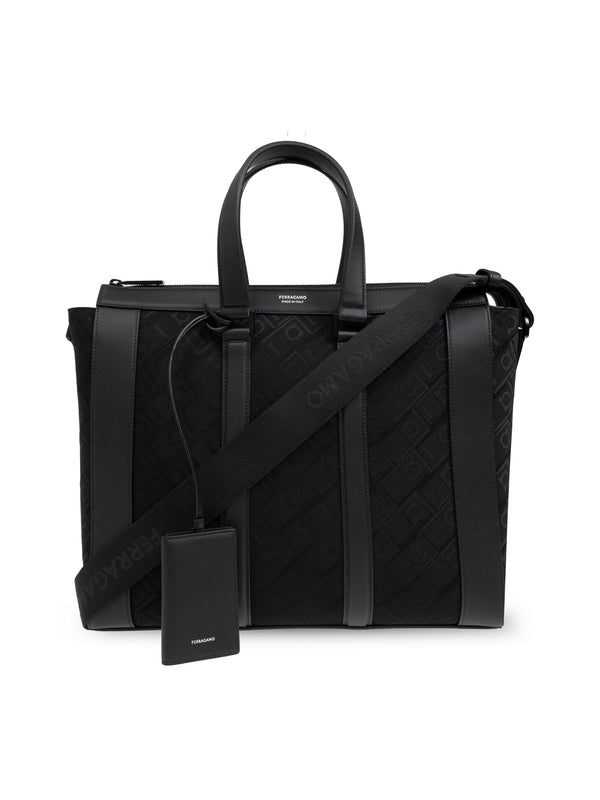 Allover Gancini Logo Briefcase