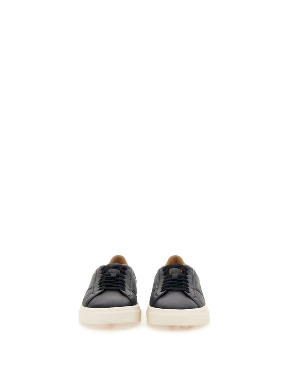 Santoni Navy Low Top Sneakers