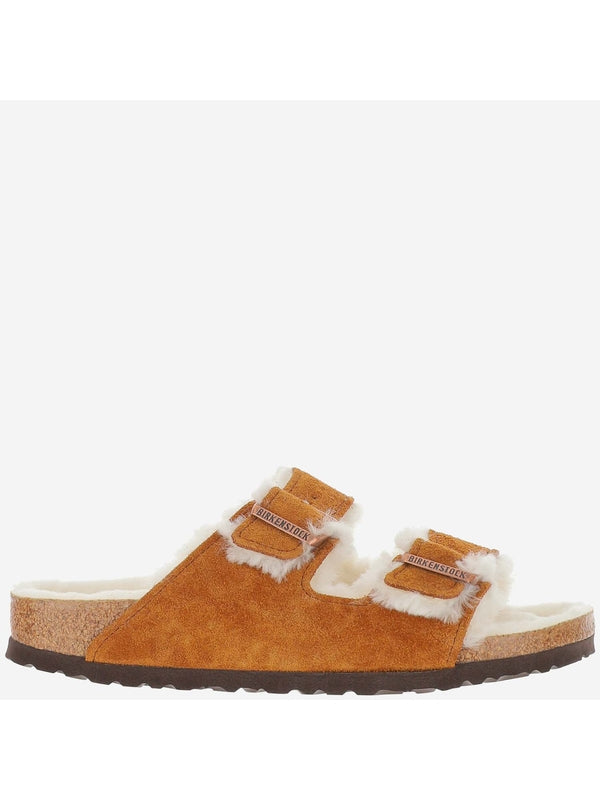 Arizona Shearling Suede Leather Sandals