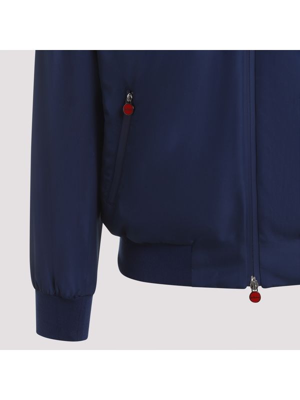 Logo Zipper Bomber Jacket