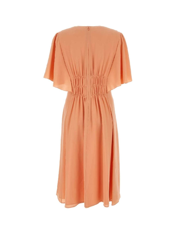 Wing Sleeve Flare Dress