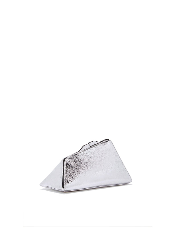 8 30 Pm Metallic Leather Clutch Bag