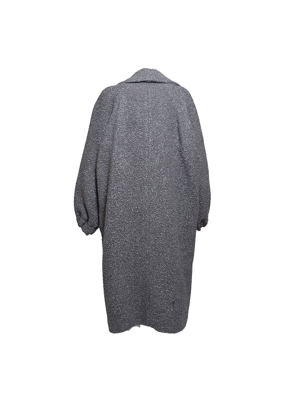 Wool Blend Boucle Single Coat