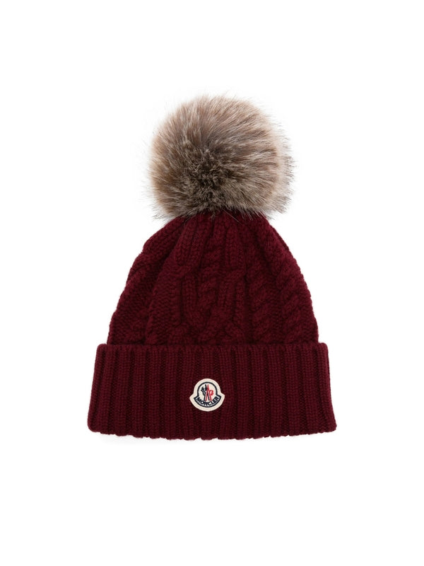 Moncler Burgundy Beanies