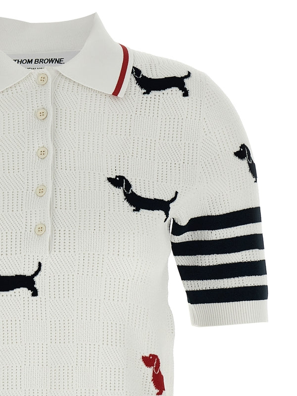 Diagonal
  Armband Animal Jacquard Polo Shirt