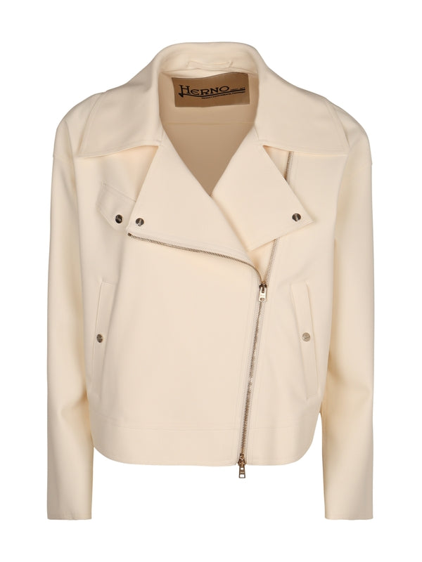 Nylon Stretch Biker Jacket