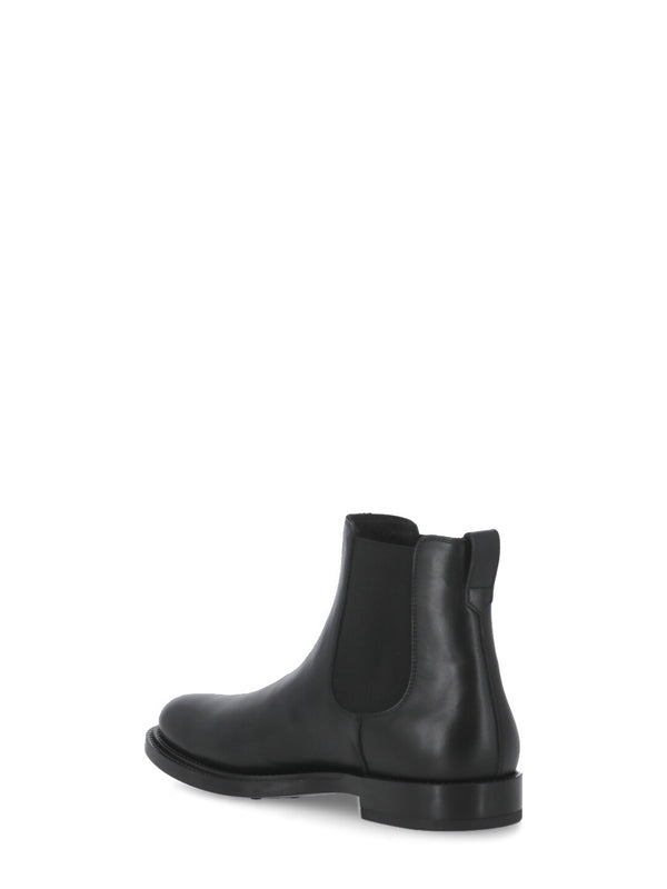 Black Leather Chelsea Boots