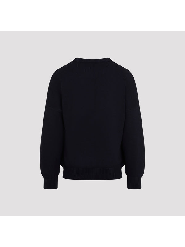 Logo Jacquard Wool Knit