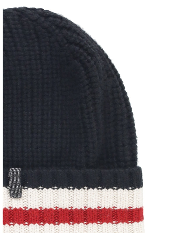 Rib Cashmere Turnup Beanie