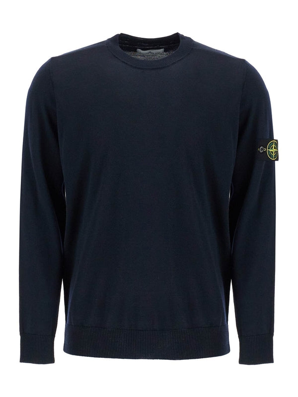 STONE ISLAND - Wappen Patch Wool Knit - Jente