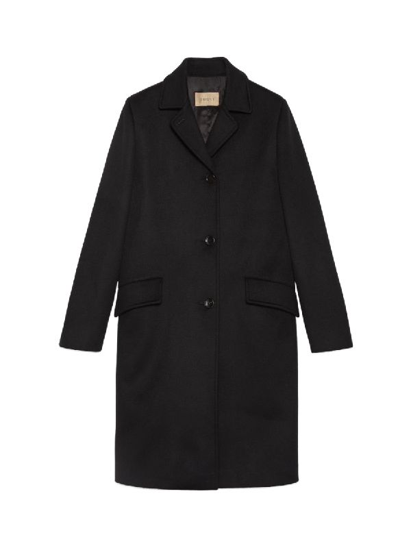 Back Buckle Accent Wool Single
  Coat
