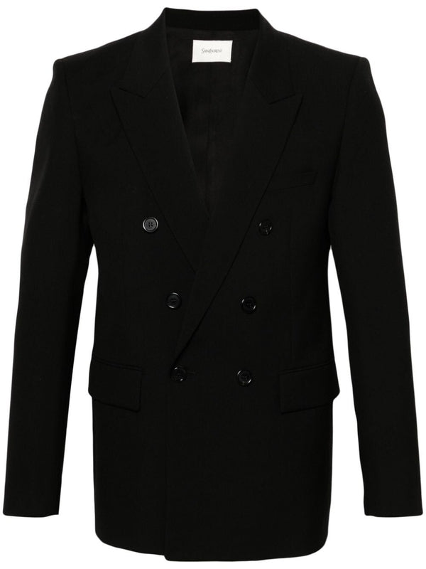 Wool Gabardine Double-Breasted Jacket