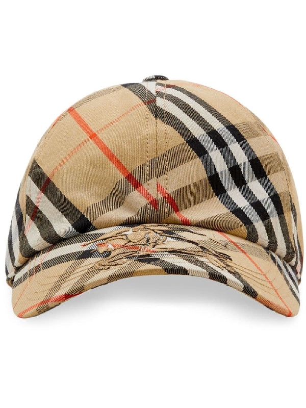 Ekd Check Cotton Blend Ball Cap