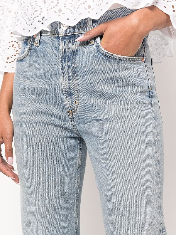 Daphne Low-Cut Hem Denim Pants