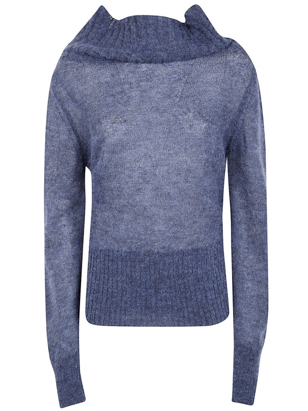 Sofre High-neck Blue Knit