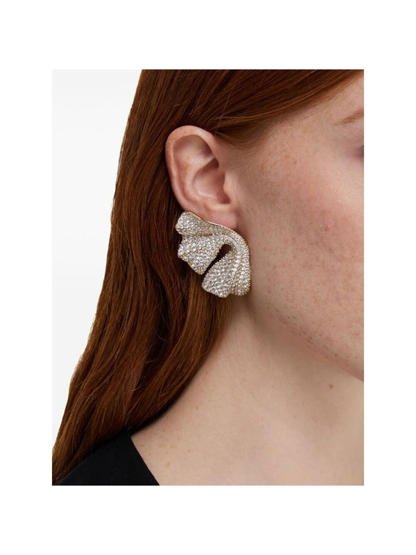 Crystal Embellished Draped
  Earrings