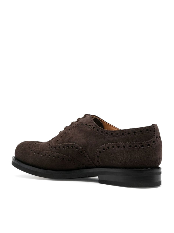 Brown Calfskin Lace-Up Shoes