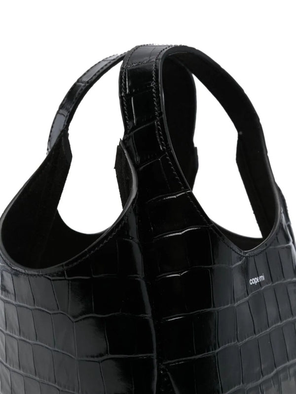 Swipe Croc-effect Leather Mini Tote Bag
