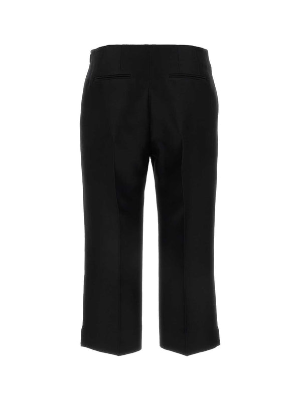 Wool Silk Cropped Pants