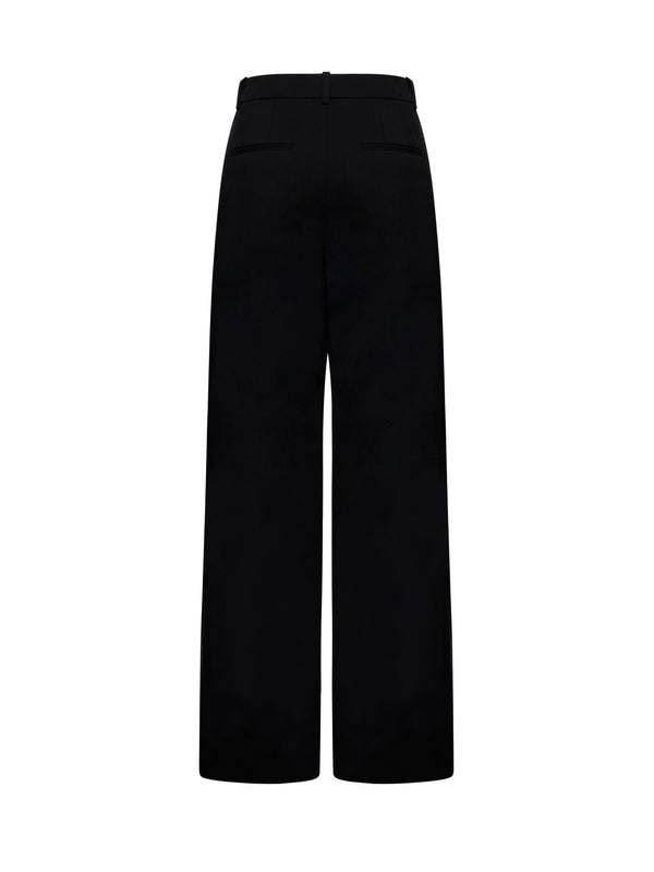 Wide Pleats Wool Pants