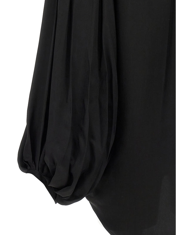 プリーツスリーブブラウス