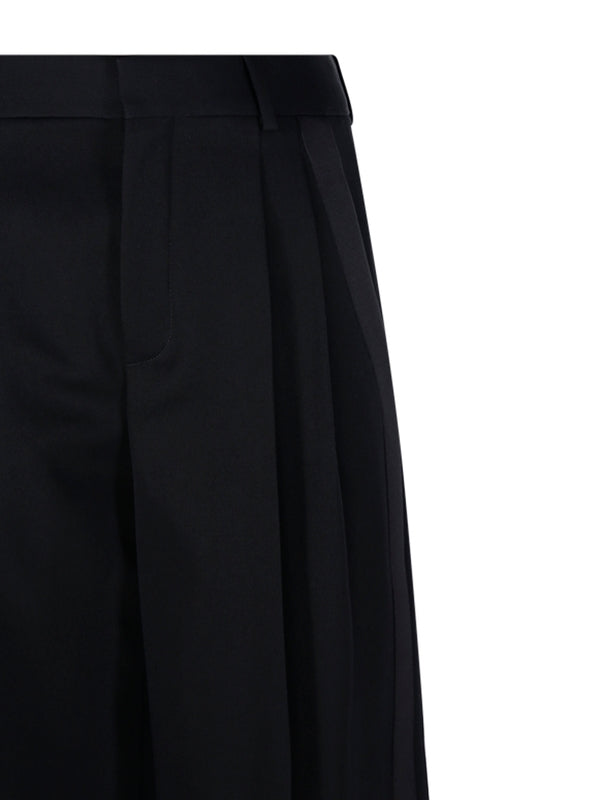 Black Wool Tailored Pants