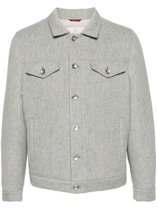 Chest Pocket Wool Trucker
  Jacket