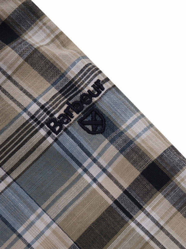 Logo Embroidery Check Pattern Shirt