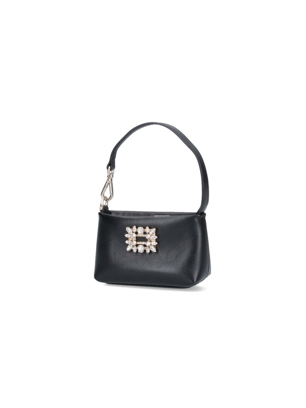 Nightlily Jewel Embellished Leather Micro
  Bag