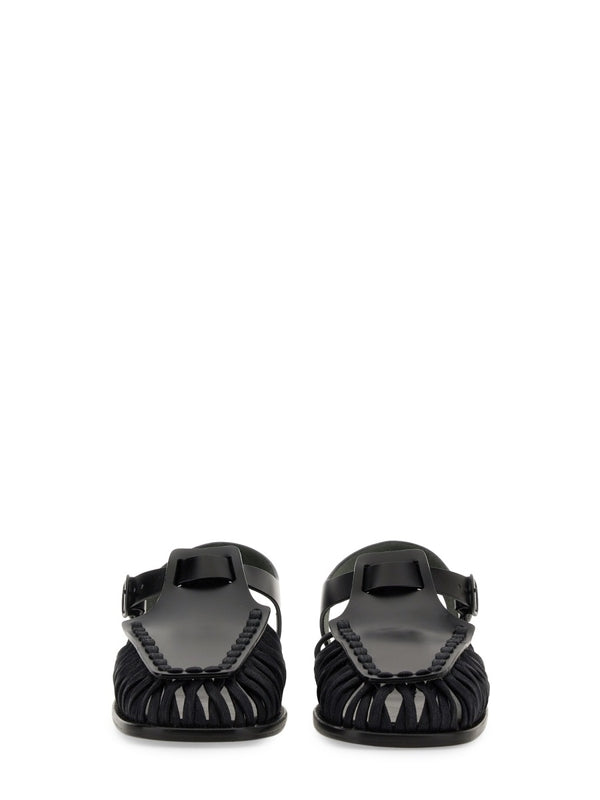Alaro Leather Cotton Sandals