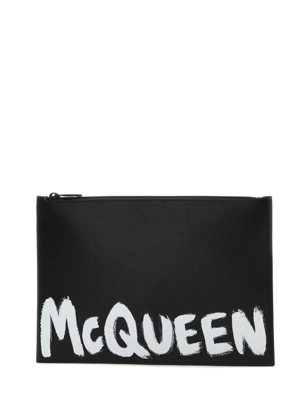 Alexander Mcqueen Black Clutch Bags