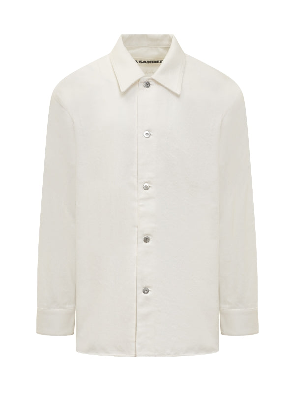 White Cotton Denim Shirt