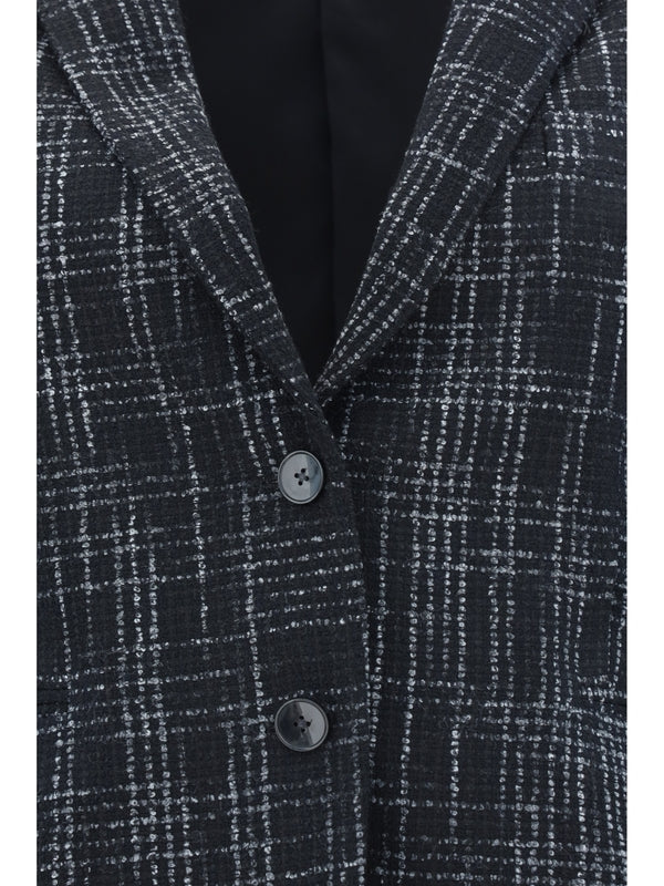 Boutonniere Check Single-breasted Jacket