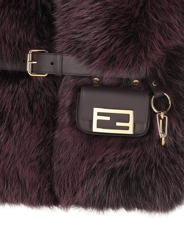 Belt Detail Fur Muffler