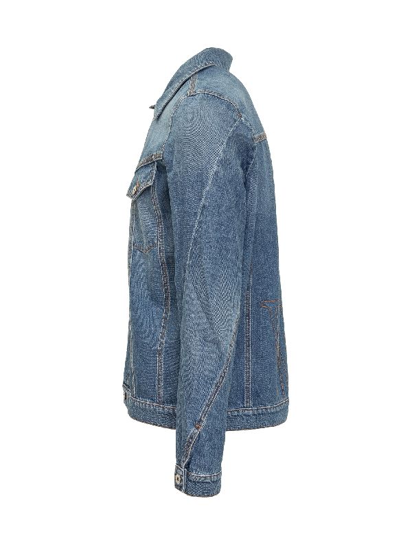 Logo Patch Twist Denim Jacket