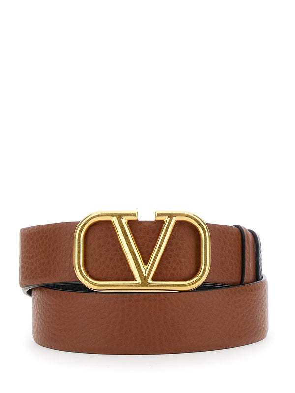Valentino Brown Leather Belts