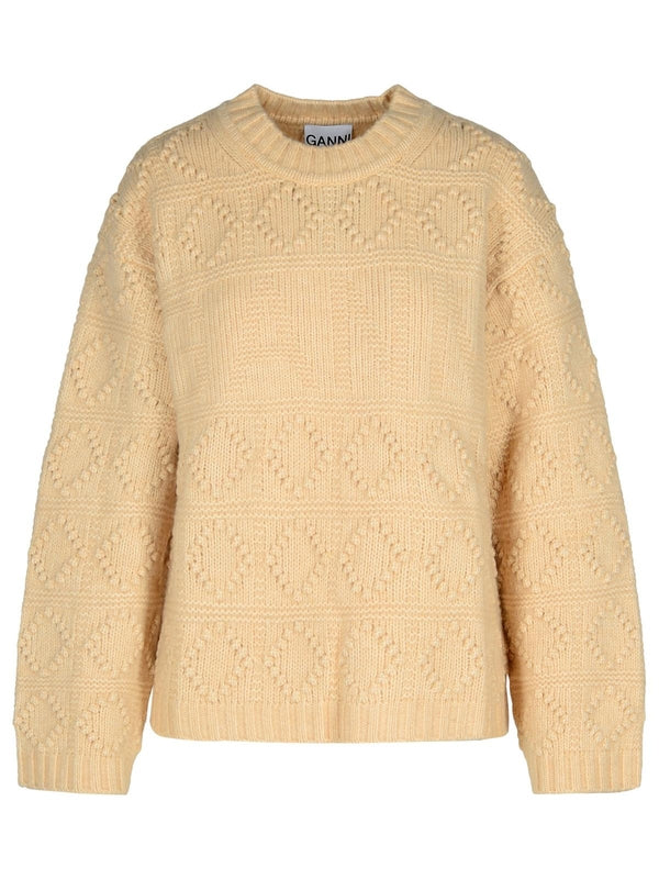 Wool Cotton Crewneck Knit