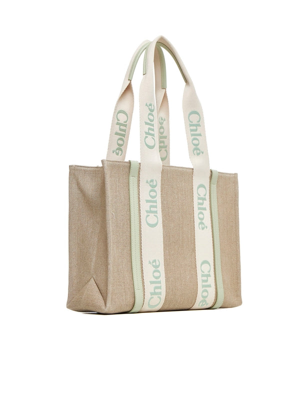 Woody Logo Strap Tote Bag