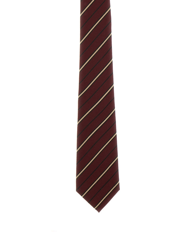 Saint Laurent Burgundy Neck Ties