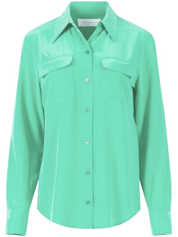 Flap Pocket
  Silk Shirt