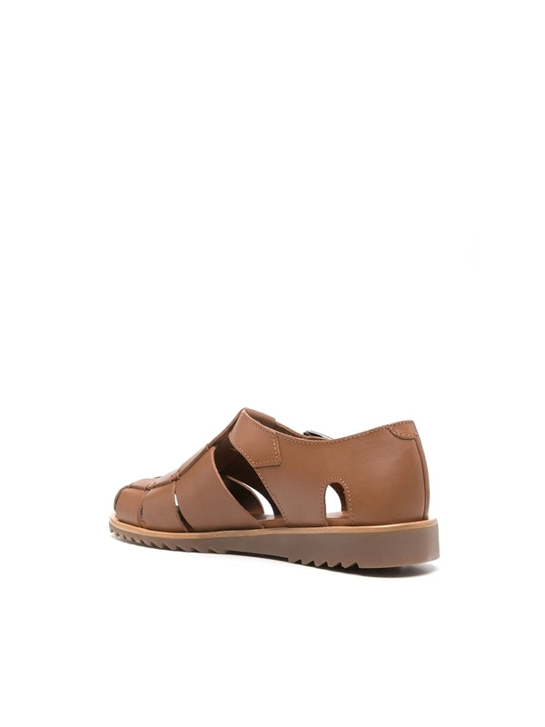 Pacific Buckle Leather Sandals