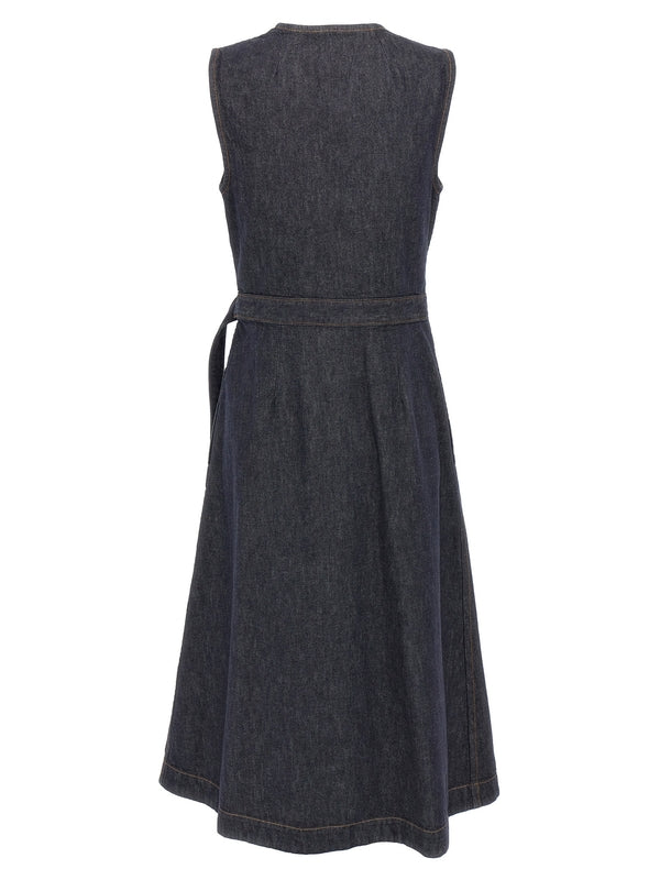Wrap Denim
  Midi Dress