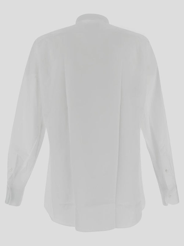 White Cotton Long Sleeve Shirt