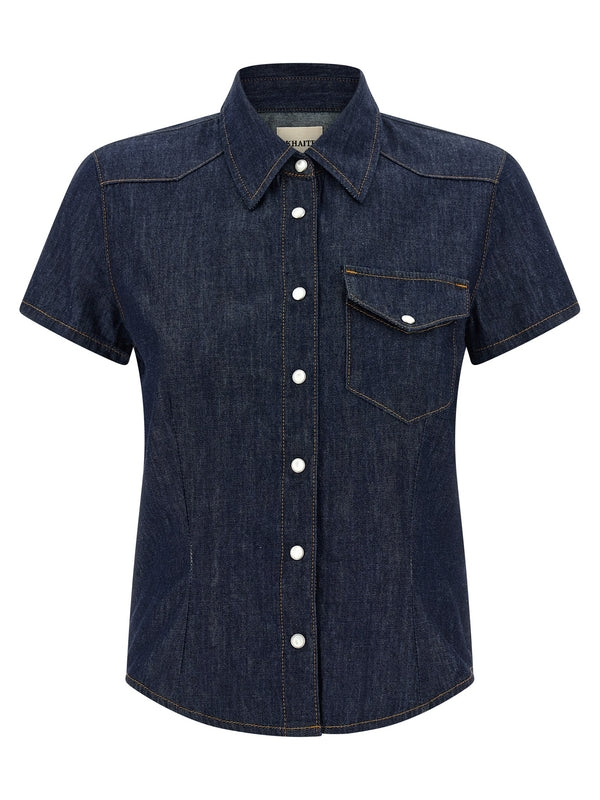 Khaite Navy Shirts & Blouses
