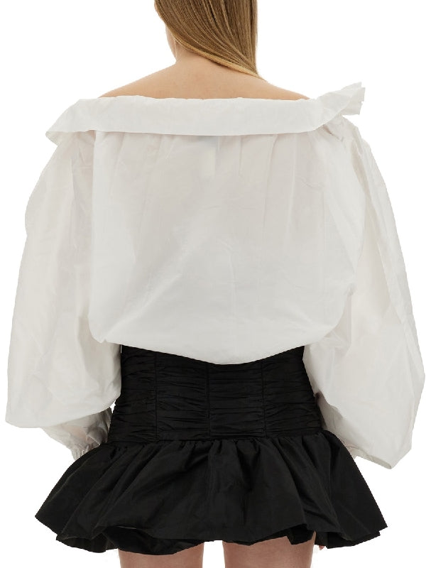 Balloon Sleeve Bow Detail Blouse